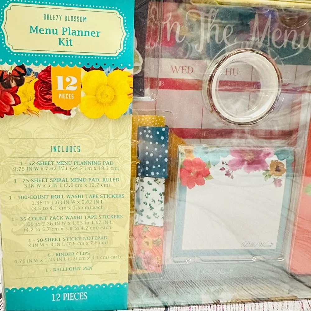 The Pioneer Woman BREEZY BLOSSOM Menu Planner Kit NEW